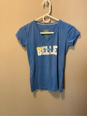 Raw Threads Belle Graphic V-Neck Tee - Blue - XS